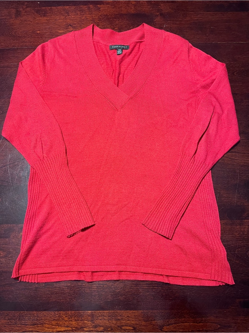 Parkhurst Men’s Bright Red V-Neck Sweater